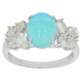 Sterling Silver Semi Mount Ring Setting Oval OV 10x8mm White Topaz N0202PJC2 - Syzjewelry